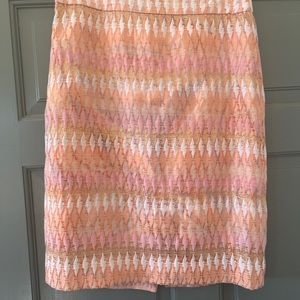 J. Crew Collection jacquard skirt with metallics size 6